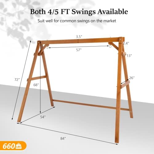 VINGLI 5 FT Outdoor Porch Swing - Image 6