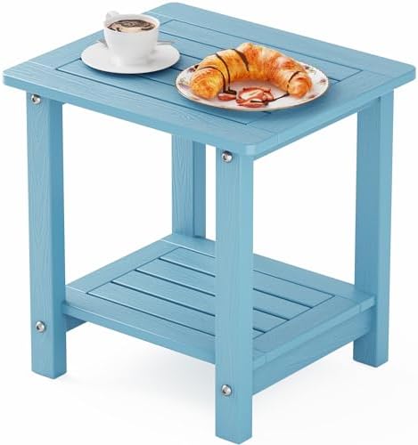 YEFU Outdoor Side Table for Patio, Weather Resistant HIPS by YEFU