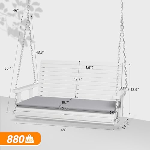 VINGLI 4 FT Heavy Duty Porch Swing - Image 5