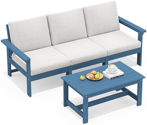 SERWALL HDPE Outdoor Patio Furniture Set Outdoor Couch by SERWALL
