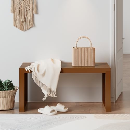 Bamboo Dining Bench 35“ Indoor Wooden Shoe Benches - Image 2