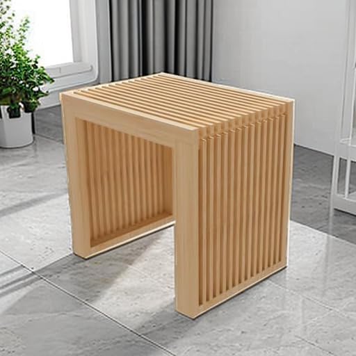 Bamboo Dining Bench 35" Indoor Wooden Shoe Benches - Image 5