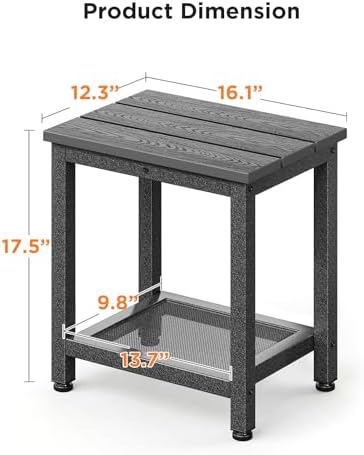 ODK Outdoor Double Side Table, Adirondack Patio End Table - Image 3
