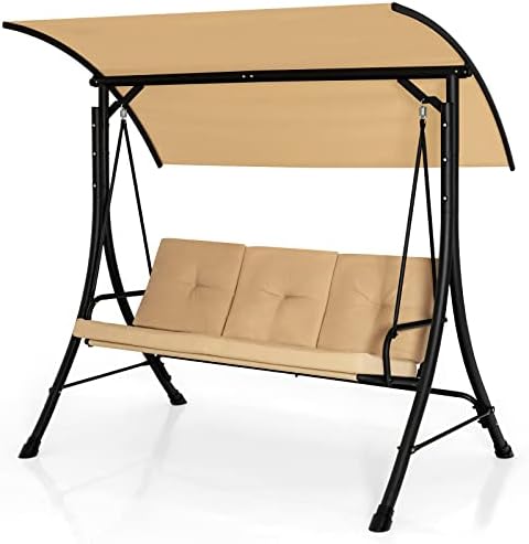 Tangkula 3 Person Porch Swing by TANGKULA