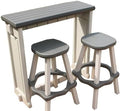 Single Bar Set Includes 2 Barstools Deep Grey Top & Warm Grey Base Ideal by LeisureAccents