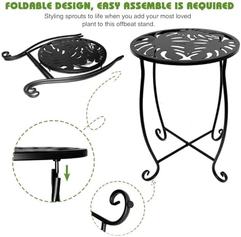 Small Side Tables for Small Space, 2 Pack Metal Outdoor Indoor Side Table - Image 7
