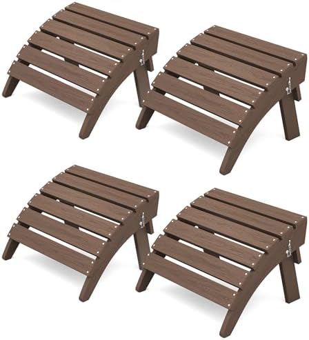 Folding Adirondack Ottomans Set of 4 by KINGYES