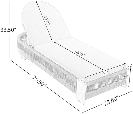 Merax 4-Piece Outdoor Chaise Lounge Chair - Image 2