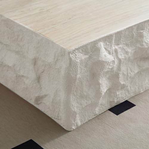 Square Coffee Table for Living Room Modern Center Table for Apartment, No Need - Image 6