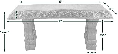 Arcadia Garden Products BE02 Fiberclay Garden, Outdoor Bench, Patio Seating - Image 3