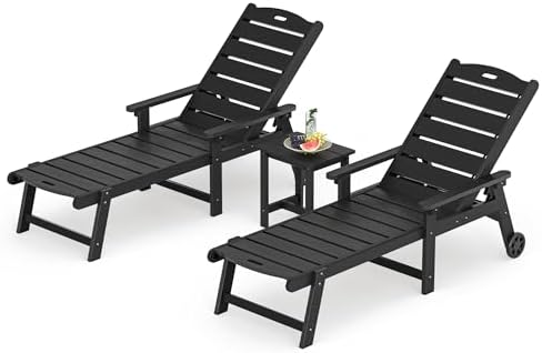 LUE BONA Outdoor Chaise Lounge Chairs, 5-Position by LUEBONA