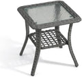 Patio Wicker Side Table by Domvaranique