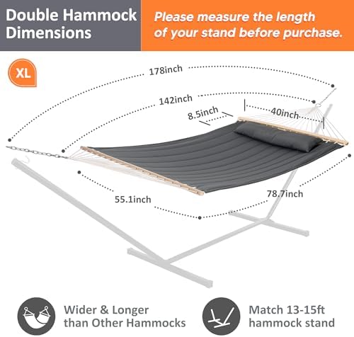Heavy Duty Hanging Tree Hammock, 475 lbs Capacity - Image 4