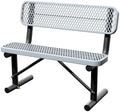 4 Feet Steel Park Bench for Outside, Outdoor Bench by Sunnibety