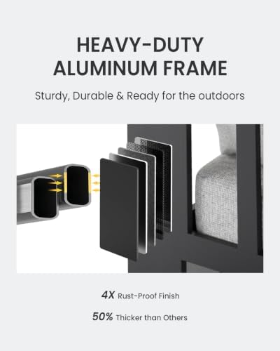 Oversized Aluminum Patio Furniture, 1 Piece Luxury Outdoor Furniture - Image 2