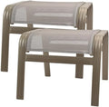 Outdoor Ottoman Patio Footstools, 2 Set by Deguifei