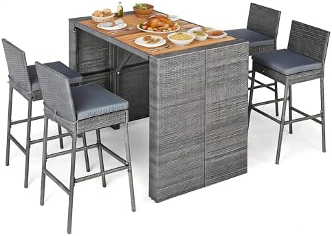 RELAX4LIFE 5-Piece Outdoor Bar Set by RELAX4LIFE