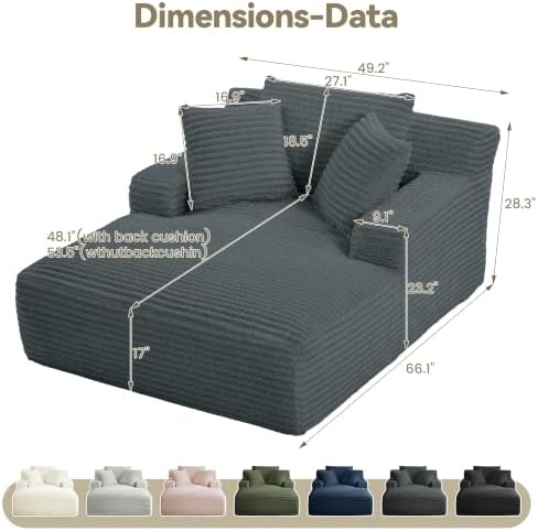 66”Oversized Chaise Lounge Chair Indoor - Image 2