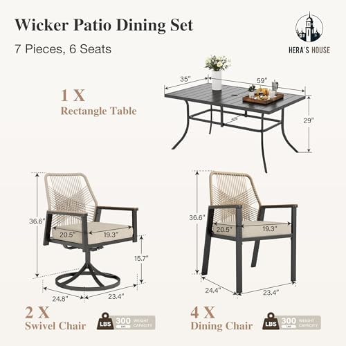 7pc Patio Dining Set - Image 5
