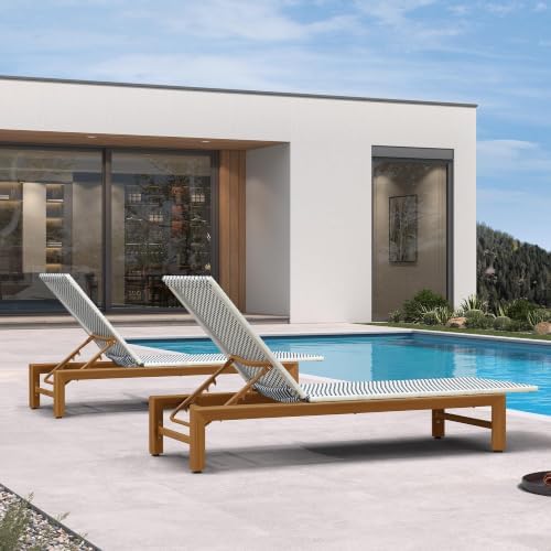 PURPLE LEAF French Outdoor Chaise Lounge Wicker 1 Piece - Image 3