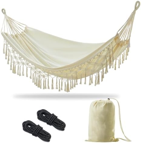 JoyView Boho Macrame Double Hammock by JoyView