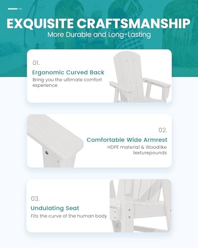 SERWALL 6-Pc Adirondack Patio Dining Sets - Image 6