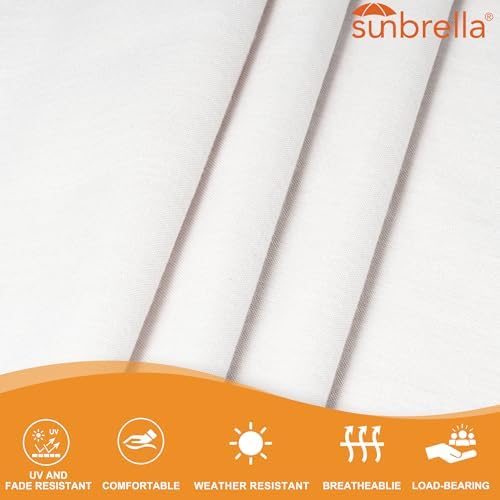 Lazy Daze 12 FT Sunbrella Fabric Hammock, Non-Fading Double Outdoor Hammock - Image 4