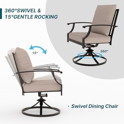 9 PCS Outdoor Patio Dining Set, Patio Table and Chairs Metal Outdoor Patio - Image 2