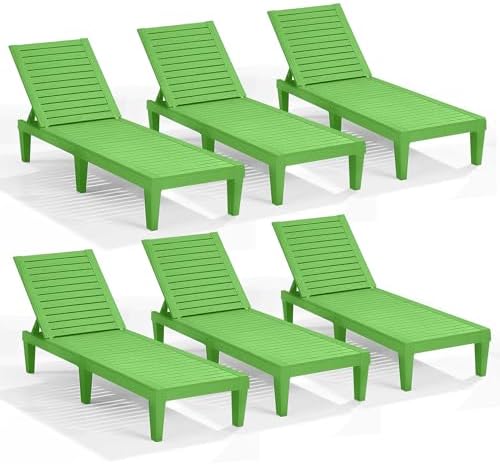 Nestl Lounge Chair Outdoor, Tanning Chair, Chaise Lounge Outdoor Set of 6 by Nestl