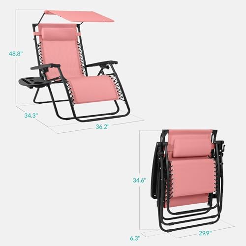 Best Choice Products Oversized Zero Gravity Chair Recliner w/ Canopy - Image 2