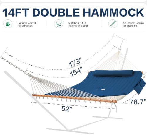 GAFETE 14FT 2 Person Handwoven Rope Hammock - Image 3