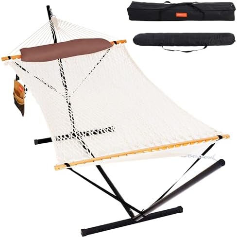 Lazy Daze Rope Hammock with Stand, Balance Straps & Carry Bag by LazyDazeHammocks