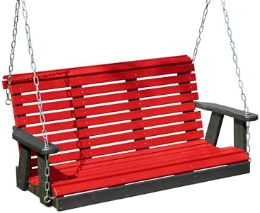 Poly Lumber Wood 4FT Porch Swing Amish Craftsmandship Made in USA HDPE by EcommersifyInc