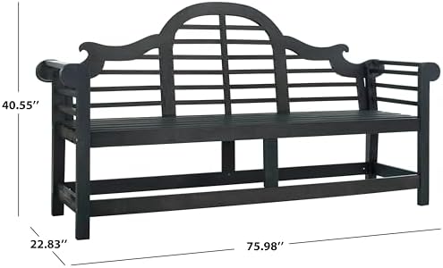 SAFAVIEH Outdoor Khara Wood Bench - Image 3