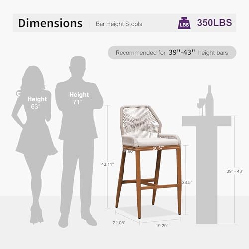 PURPLE LEAF Bar Height Stools Set of 4 - Image 2