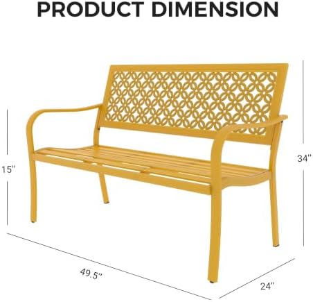 Grand patio 50" Outdoor Bench, Garden Bench - Image 3