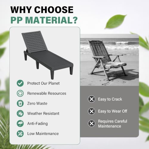 HDPE Outdoor Pool Lounge Chairs - Image 5