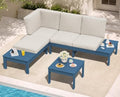 SERWALL HDPE Outdoor Furniture Set, 4 Seats Outdoor Sectional by SERWALL