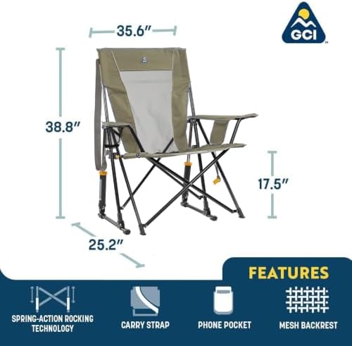 GCI Outdoor Comfort Pro Rocker Camping Chair | Portable Folding Rocking Chair - Image 3