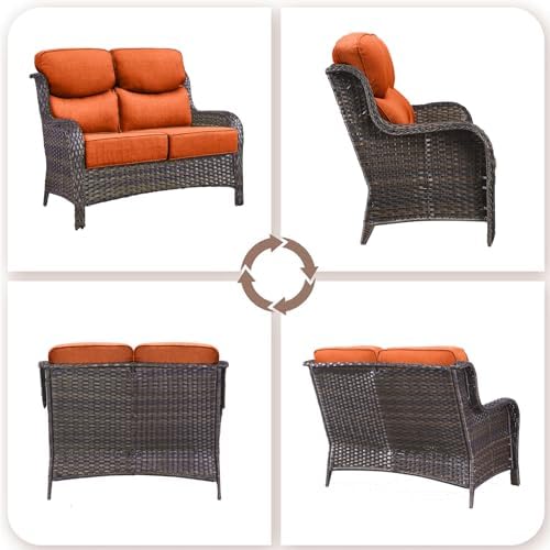 Luxury Patio 2-Seater Sofa Outdoor Loveseat - Image 6