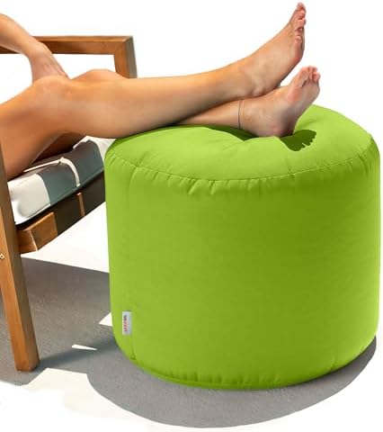 Jaxx Spring Indoor/Outdoor Bean Bag Pouf Ottoman by Jaxx