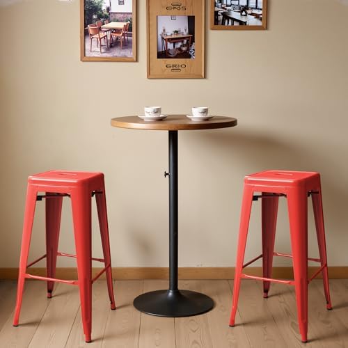 Furmax 30'' Metal Bar Stools Set of 4, Stackable - Image 7