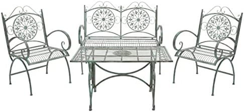 SAFAVIEH Outdoor Sophie 4-Piece Patio Sectional Sofa Set, 39.3" PAT5001D by Unknown