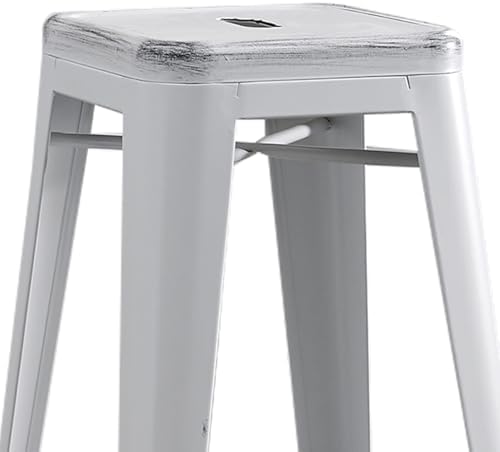AC Pacific 24” Metal Backless Barstool Set of 2 – Country Rustic Style - Image 6