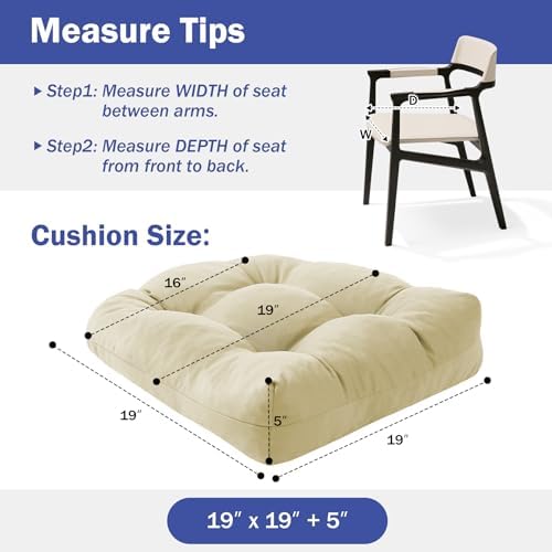 Outdoor Chair Cushions Set of 4, Patio Chair Cushions - Image 4