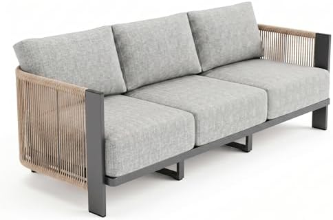 Vexwalx Luxury Patio Furniture Set, Cuvred 3-Seat Sofa by Vexwalx