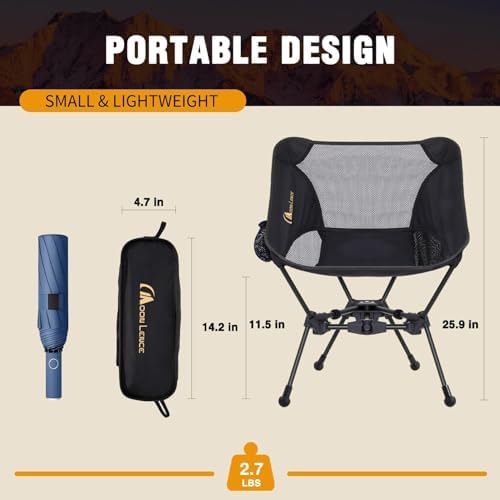 MOON LENCE Portable Camping Chair Backpacking Chair - Image 2