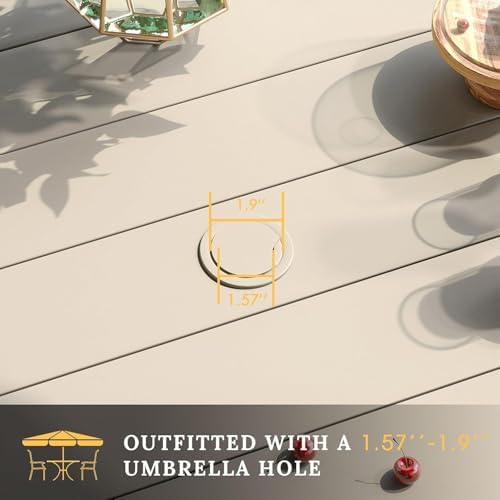 VICLLAX 7 Pieces Patio Dining Set, Outdoor Furniture Set Includes 47.2" Round - Image 5