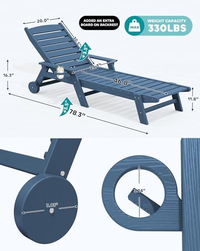 SERWALL HDPE Outdoor Chaise Lounge - Image 3