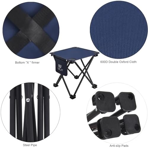Opliy Camping Stool 2 Pack, 13.5 Inch Portable Folding Stool - Image 5